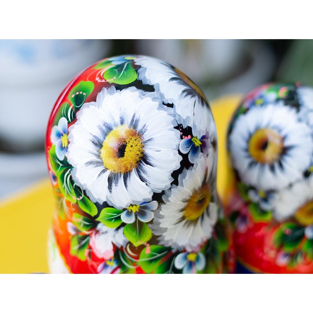 BỘ BÚP BÊ NGA MATRYOSHKA "CÔ BÉ KATIA ÔM HOA" 10 LỚP SIZE LỚN 28CM CỰC DỄ THƯƠNG GIÁ ƯU ĐÃI