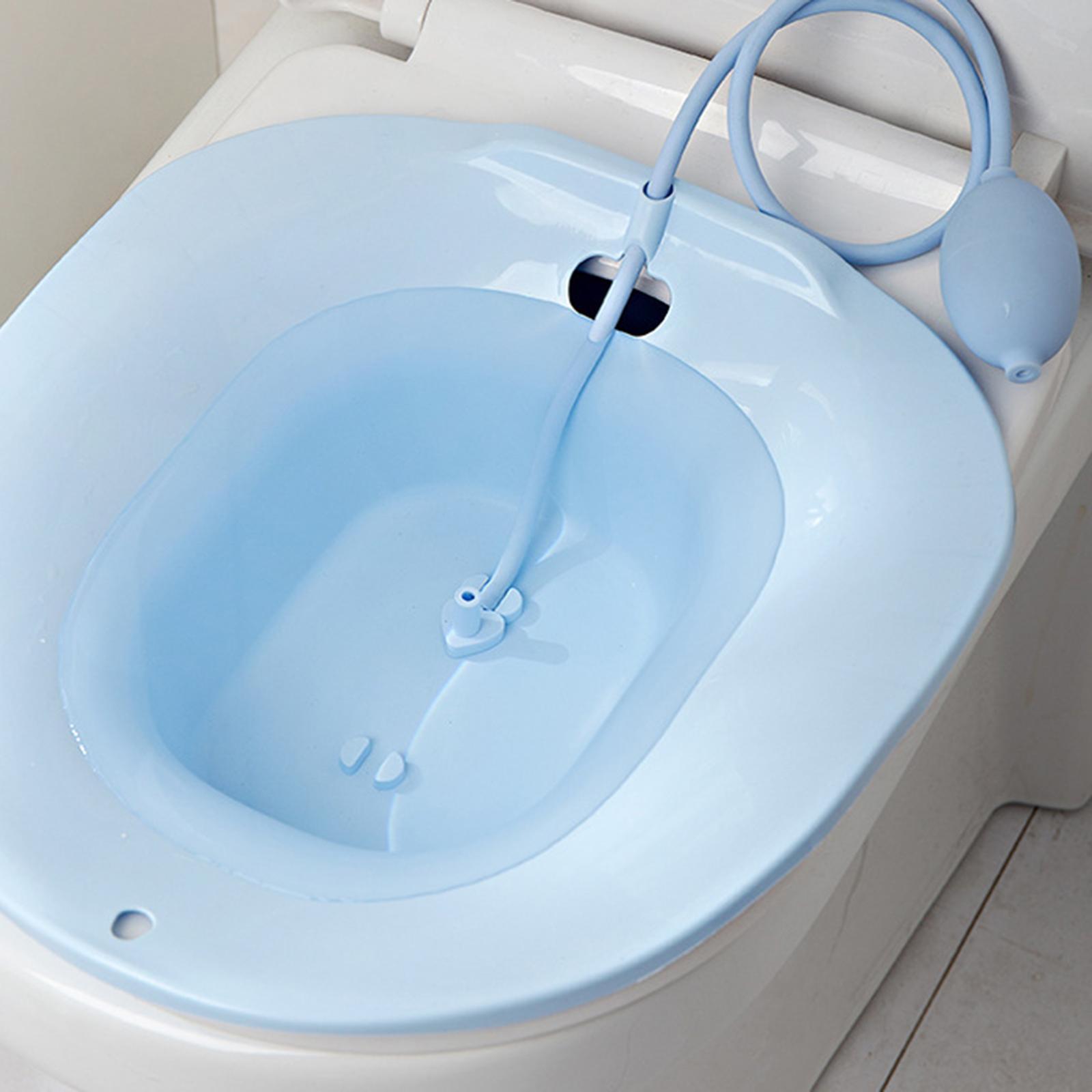 Sitz Bath Toilet Seat with Flusher for Postpartum Hemorrhoids