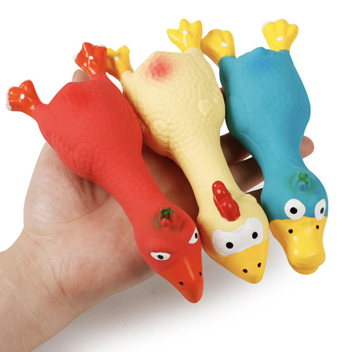 Đồ chơi cho chó mèo con gà bóp bóp - Genyo pet toy 213 ( màu giao ngẫu nhiên )