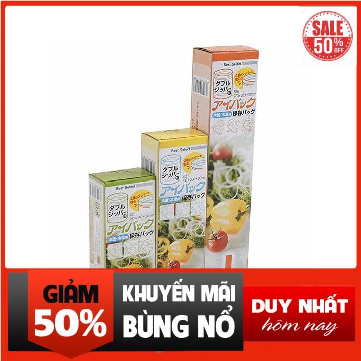 COMBO 3 HỘP túi Zip đựng thực phẩm Nhật Bản, không gây mùi, ngăn chặn không khí và vi khuẩn, an toàn vệ sinh thực phẩm