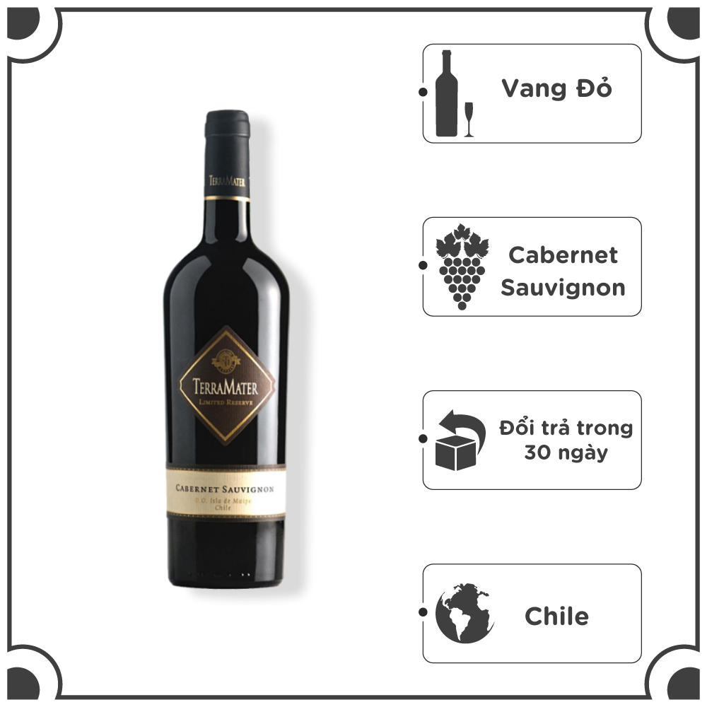 Rượu Vang Đỏ Chile TerraMater Limited Reserve Cabernet Sauvignon