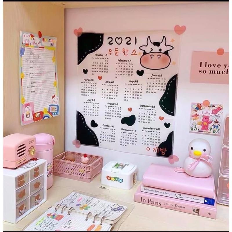 Lịch vải 2021 hoạt hình ulzzang xinh xắn