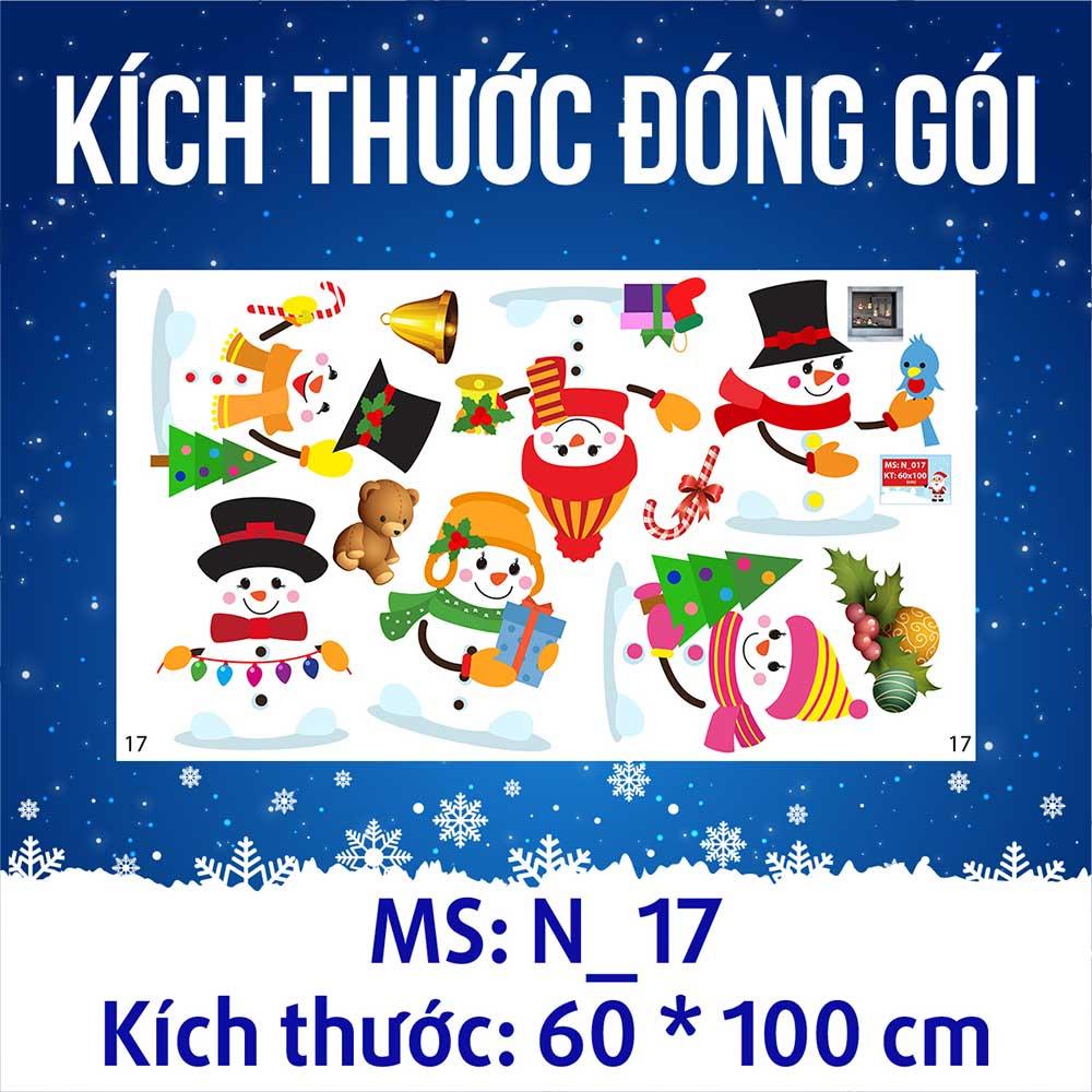 DECAL TRANG TRÍ GIÁNG SINH 2023 ĐOÀN TÀU ÔNG GIÀ NOEL ĐI PHÁT QUÀ