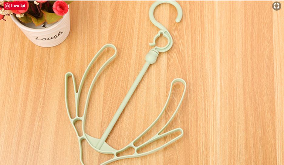 Combo 10 móc nhựa phơi giầy dép xoay 360 độ thông minh xinh xắn tiện dụng dạng treo MPGD
