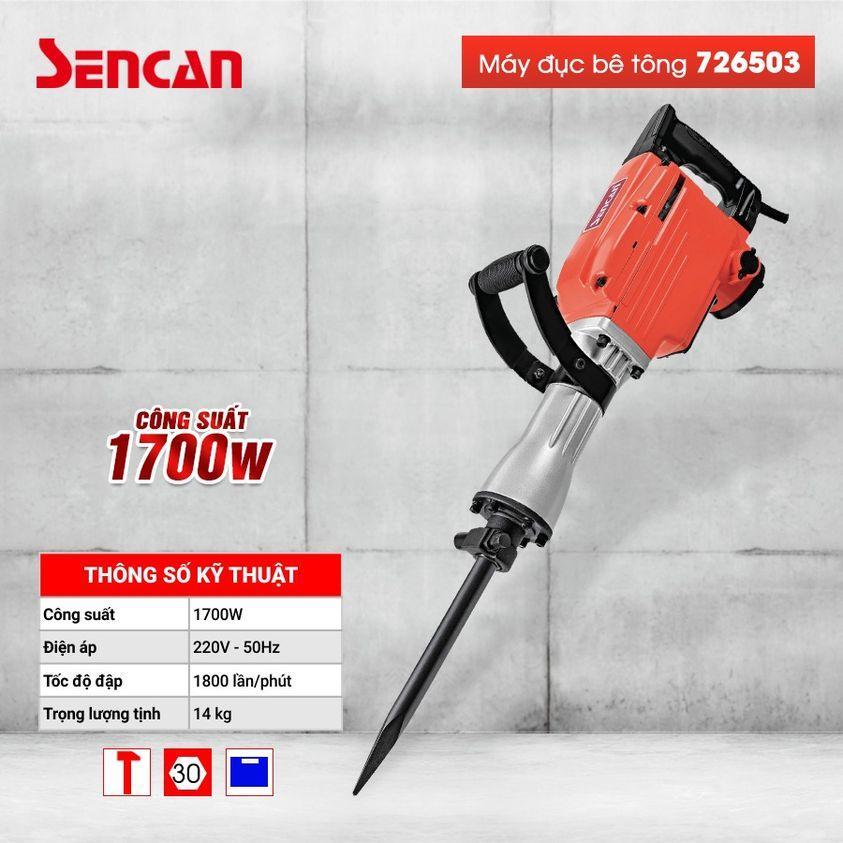 MÁY ĐỤC PHÁ BÊ TÔNG 30 LY 1700W 220V 726503 SENCAN - HÀNG CHÍNH HÃNG