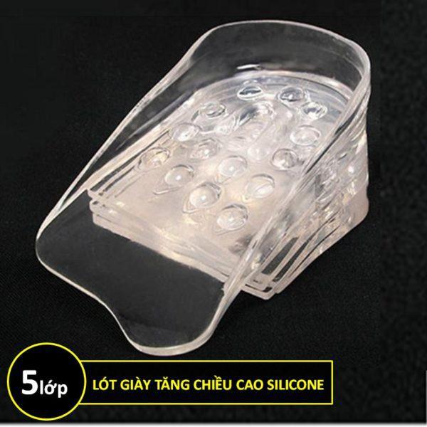 Set 10 Miếng Lót Giày Silicon Độn Đế Tăng Chiều Cao 4cm ( 5 Lớp)- Freesize