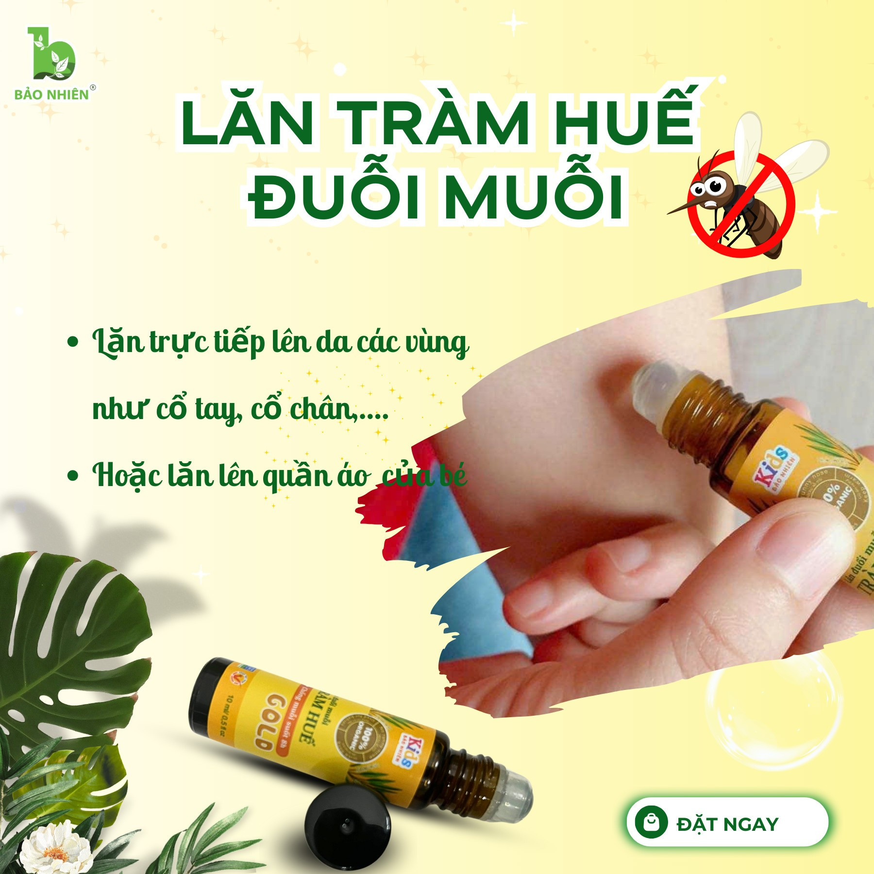 Lăn xua muỗi tràm huế - Bảo Nhiên Chính hãng