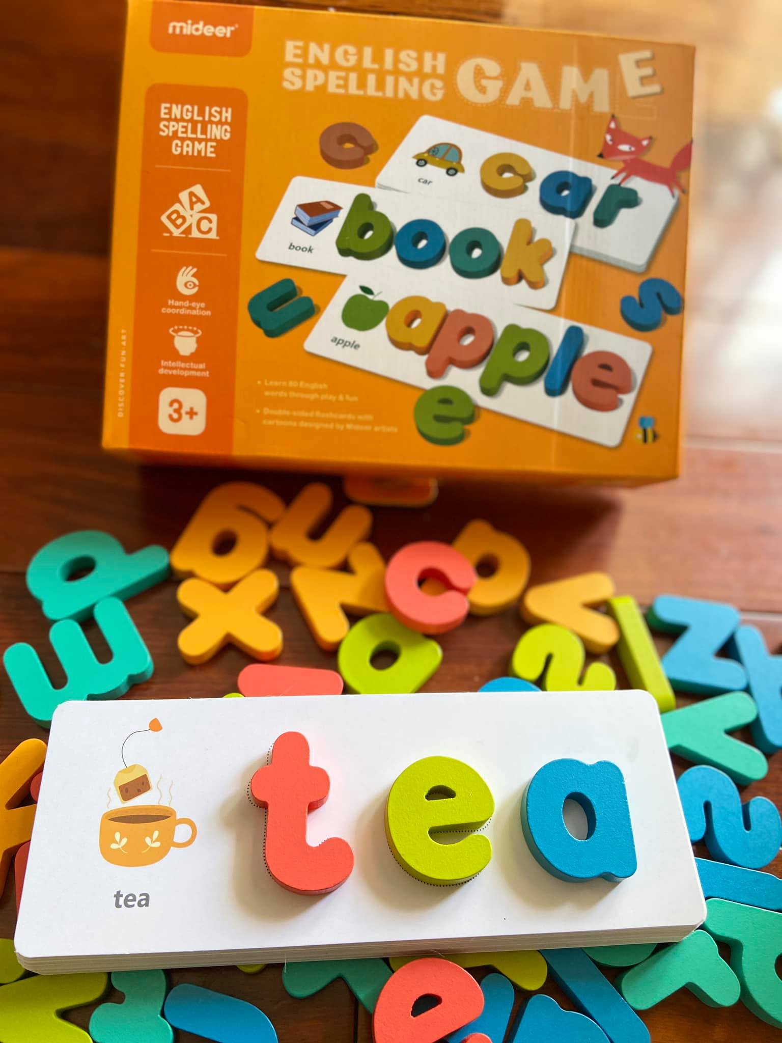 Mideer English Spelling Game - đồ chơi giáo dục sớm ghép chữ học Phonics tiếng Anh Montessori dành cho trẻ 3 4 5 tuổi