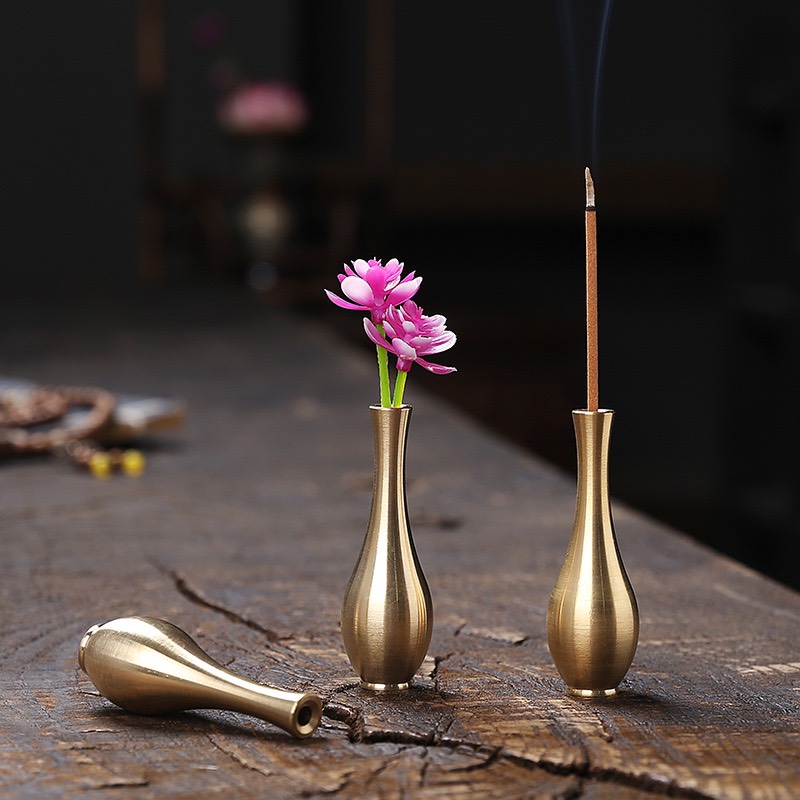 BÌNH HOA TÍ HON CAO 6cm BẰNG ĐỒNG