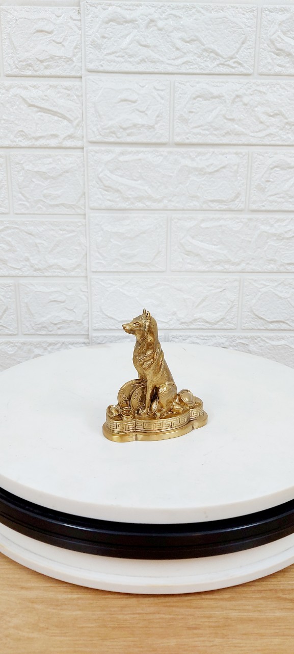 Tượng Chó Phong Thủy Bằng Đồng