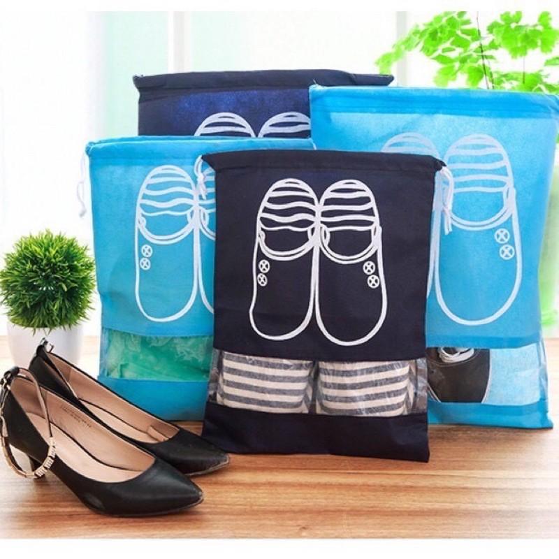 Sét 5 Túi Đựng Giày Dép Túi Xách Chất Liệu Vải Không Dệt Có Dây Rút Size to