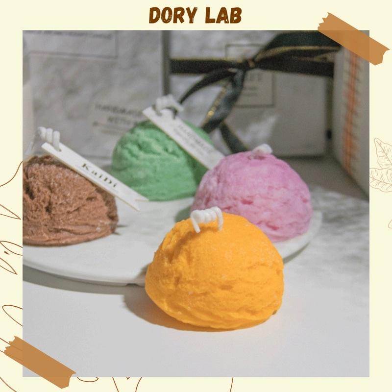 Nến Thơm Hình Viên Kem Nhiều Màu Sắc, Phụ Kiện Decor Chụp Ảnh - Dory Lab