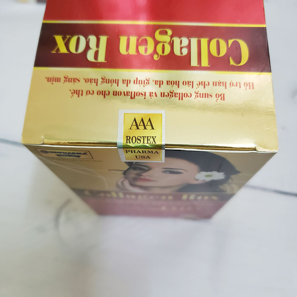 Viên Collagen Rox bổ sung collagen và isoflavon làm sáng da căng mịn da điều hoà nội tiết tố - Chai 60 viên