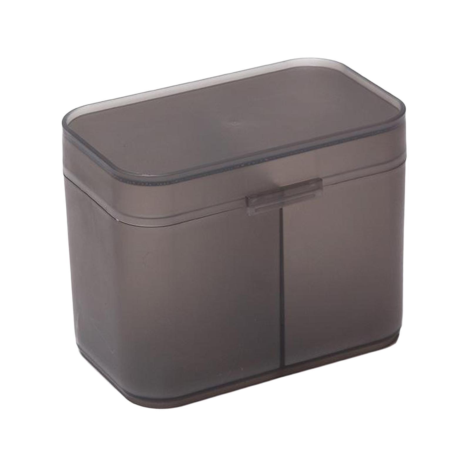 2x Cotton Swab Container Organizer Holder Makeup Pads Storage Box Case