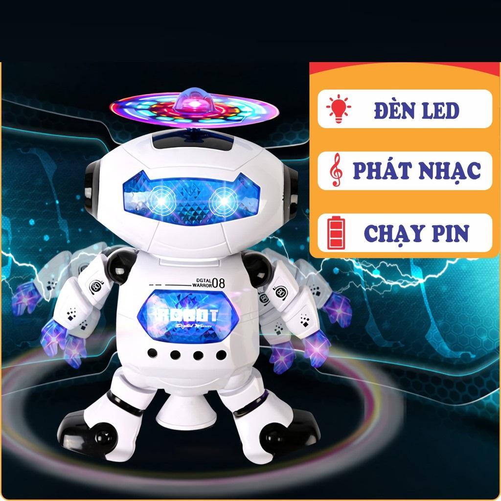 Robot nhảy múa xoay 360 độ có chong chóng xoay cao cấp siêu dễ thương dành cho bé