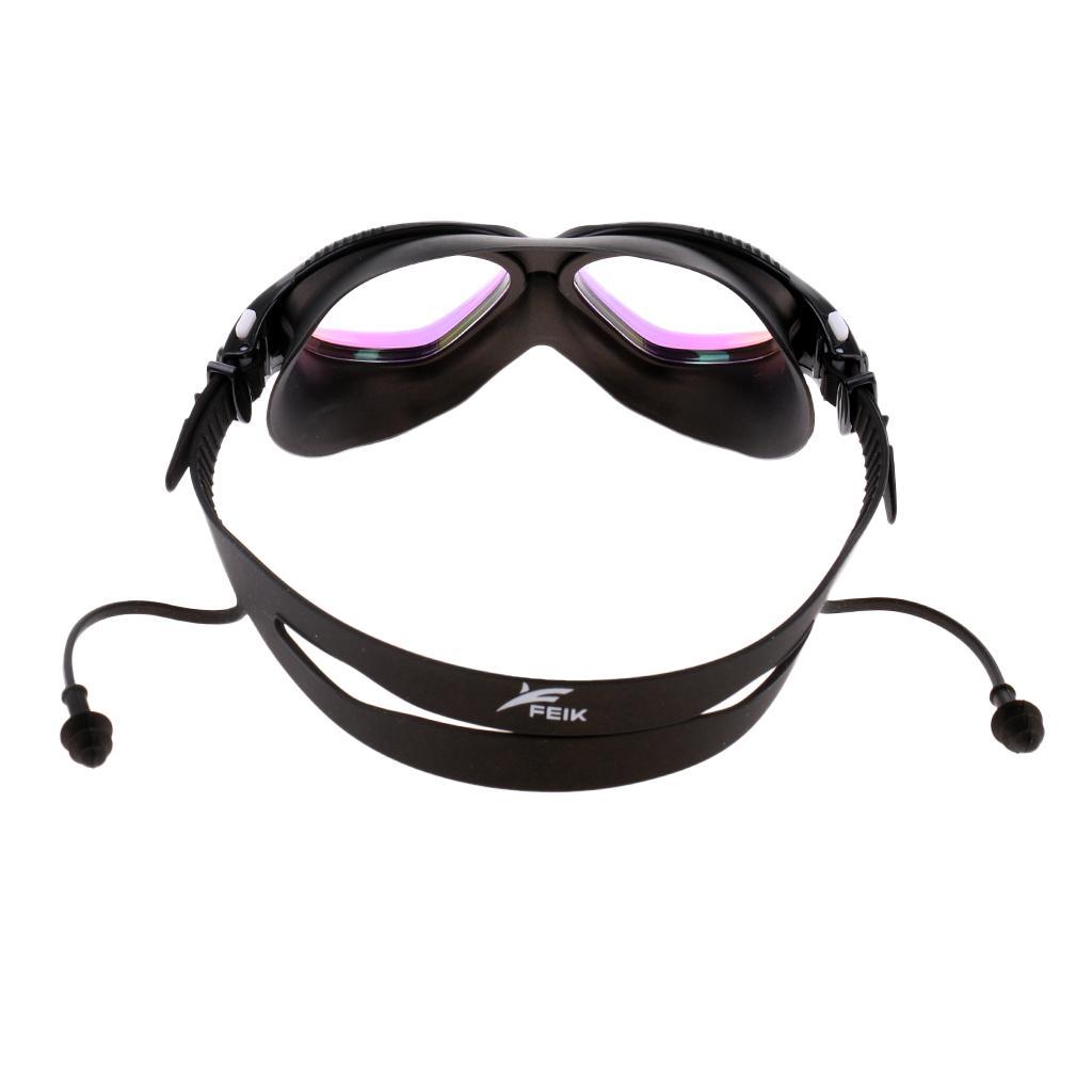 Adjustable Adult Swim Race Swimming Goggles Glasses Anti Fog UV Protection with Ear Plug + Protective Case