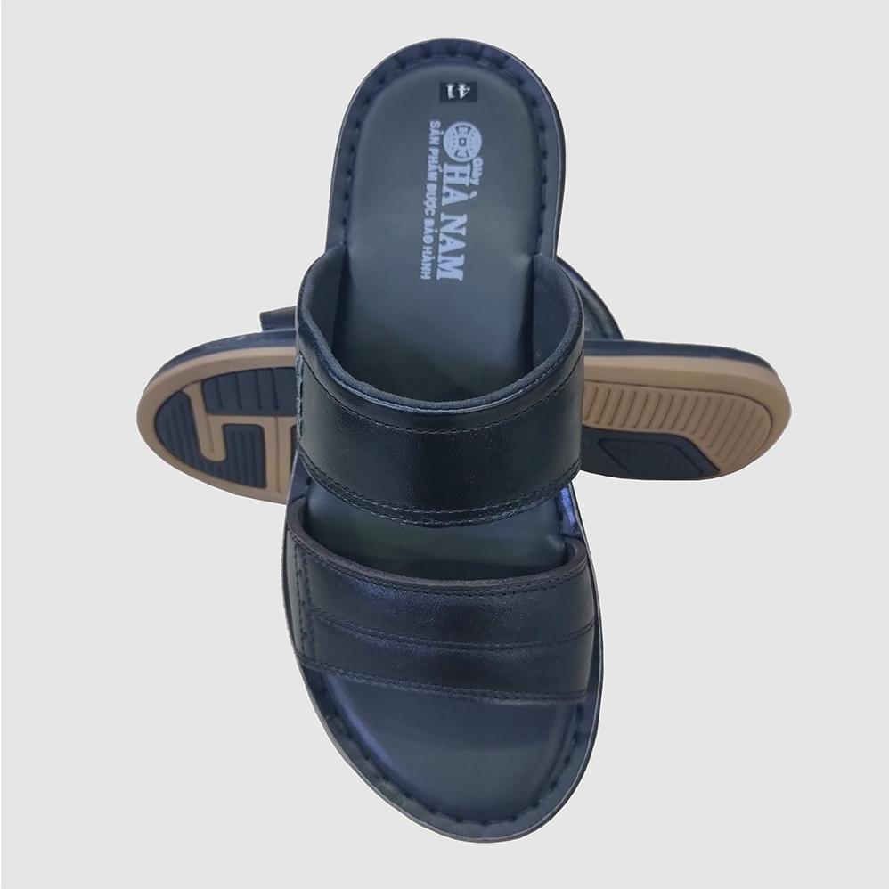 Dép Nam Quai Ngang HÀ NAM Da Bò Thật Cao Cấp DNA2154C