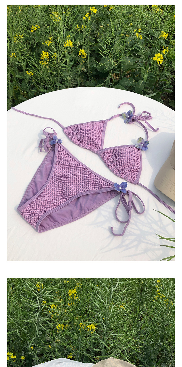 Bikini Tam Giác Kèm Khăn Lưới Quyến Rũ