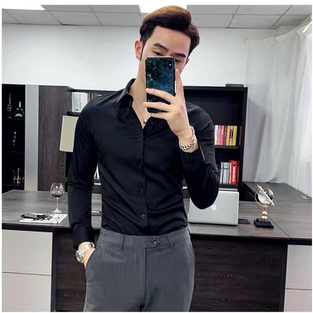 ÁO SƠ MI NAM TRẮNG ĐEN XANH ĐỎ TRƠN HÀNG CAO CẤP