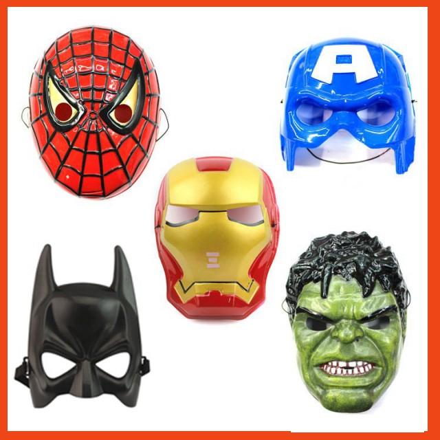 Mặt Nạ các Siêu Anh Hùng Avenger Halloween-Biệt đội siêu anh hùng cho bé-Mặt nạ siêu nhân-Nhện-Batman-Đội trưởng Mỹ