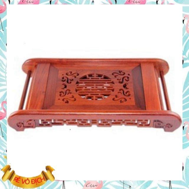 Khay trà cuốn thư - Khay trà gỗ hương cao cấp sang trọng