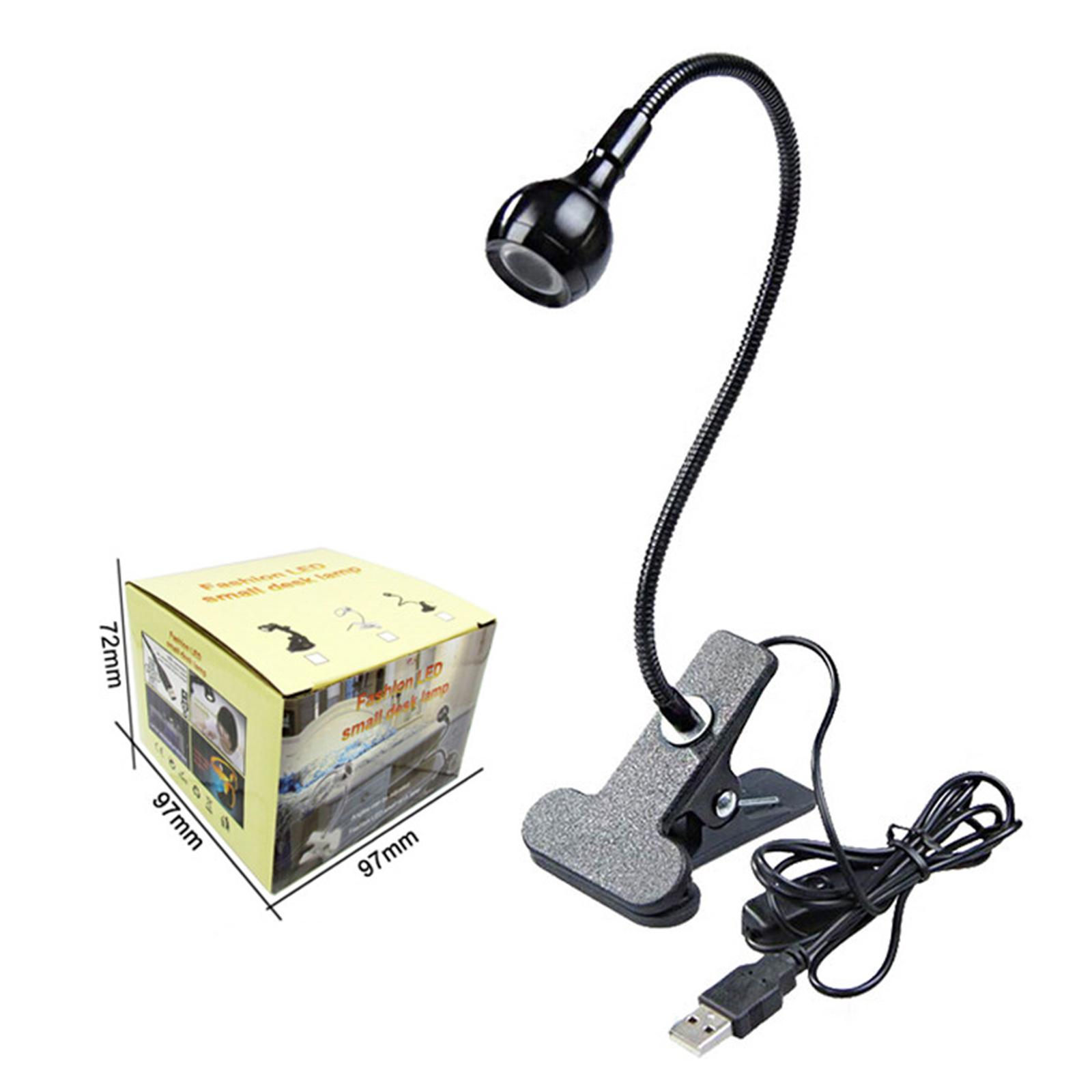 USB Flexible Reading LED Desk Lights Clip-on Table Lamp