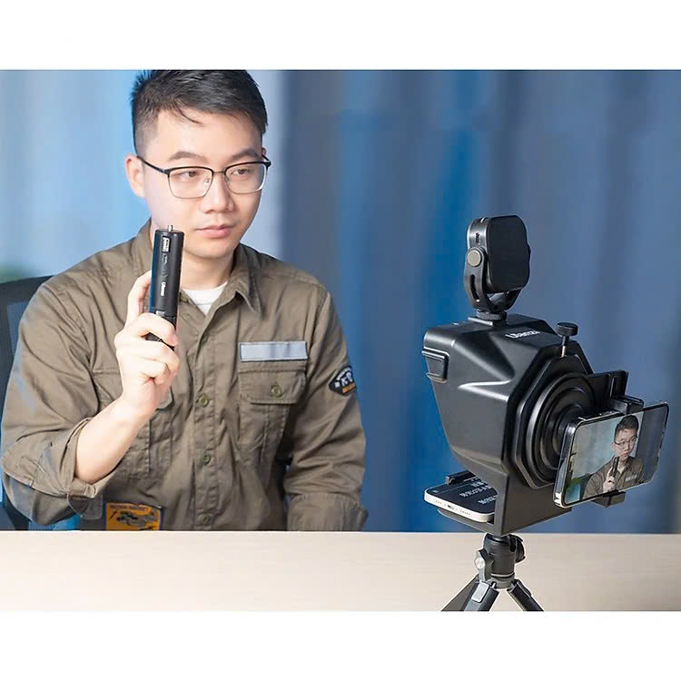 Máy Nhắc Chữ Teleprompter PT16 Mini Cho Smartphone Tablet Vlogger Nhà Báo Người Thuyết Trình - Hàng Nhập Khẩu