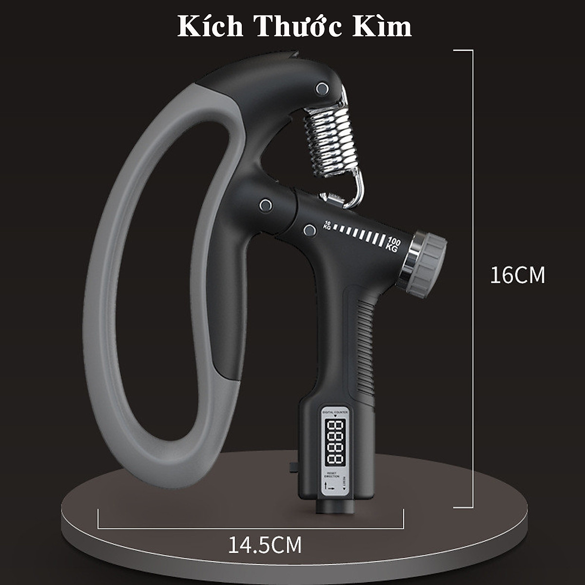 combo dây nhảy và kìm bóp tay - lõi dây nhảy là lõi thép, kìm bóp tập cơ tay tối đa 60kg 100kg 120kg có màn hình - Hàng chính hãng dododios