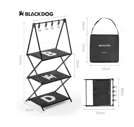 Kệ 3 tầng đa năng gấp gọn Blackdog BD-ZWJ002