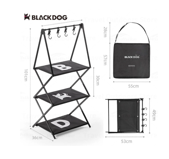 Kệ nhôm 3 tầng đa năng gấp gọn Blackdog BD-ZWJ002