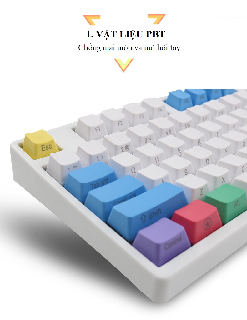 Keycap BPT Cho Bàn Phím Cơ 108 Phím Cực Chất