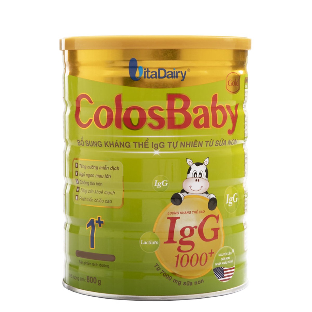 3 Hộp Sữa Bột VitaDairy ColosBaby Gold 1+