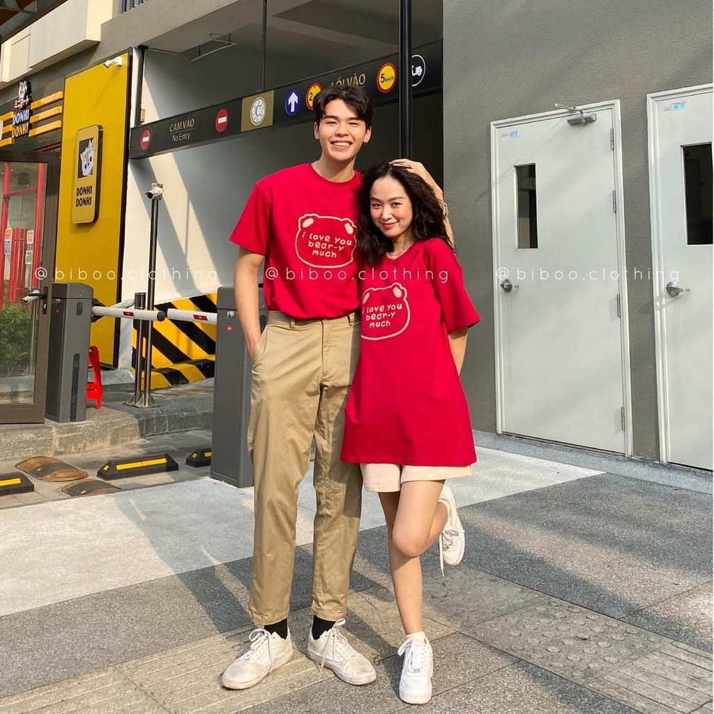 - Áo thun tay ngắn Be Yourself unisex size M L XL - GẤU I LOVE YOU