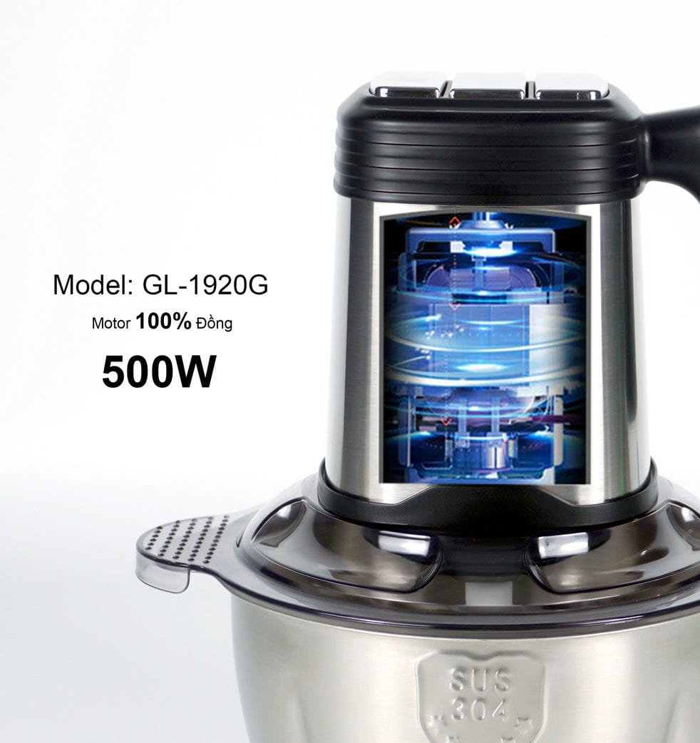 Máy xay thịt Gali GL-1920M Dung tích 2 Lít, Motor 100% bằng đồng, có 3 tốc độ xay. Hàng chính hãng chất lượng cao, bảo hành 24 tháng