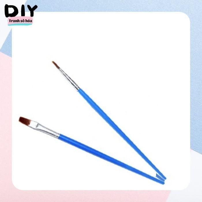 Combo 2 cọ tỉa đi nét vẽ tranh sơn dầu acrylic màu nước cơ bản, tặng kèm đinh vít treo tranh