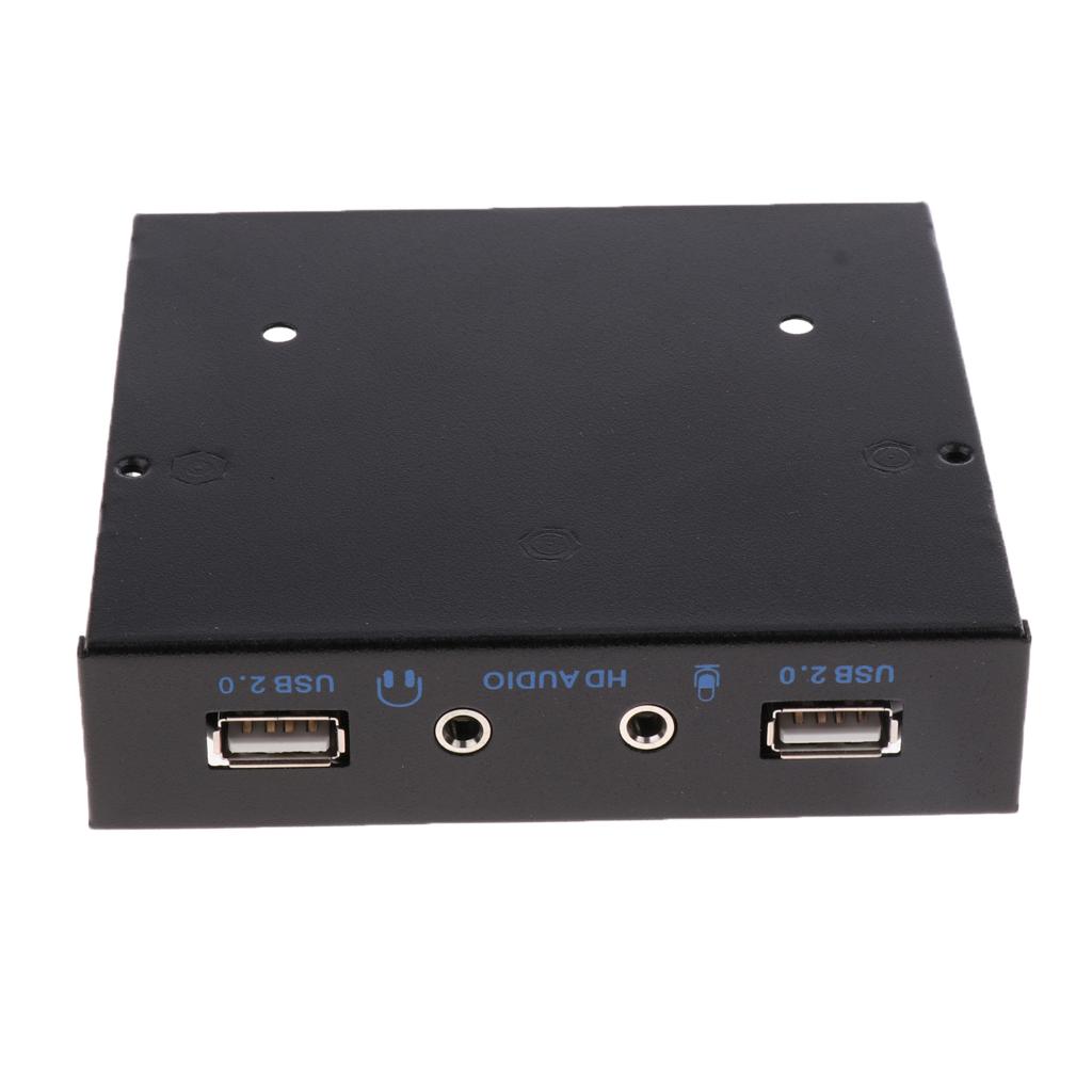 Motherboard 9 Pin to 2 Port USB2.0 Audio Front Panel Expansion Bracket Cable