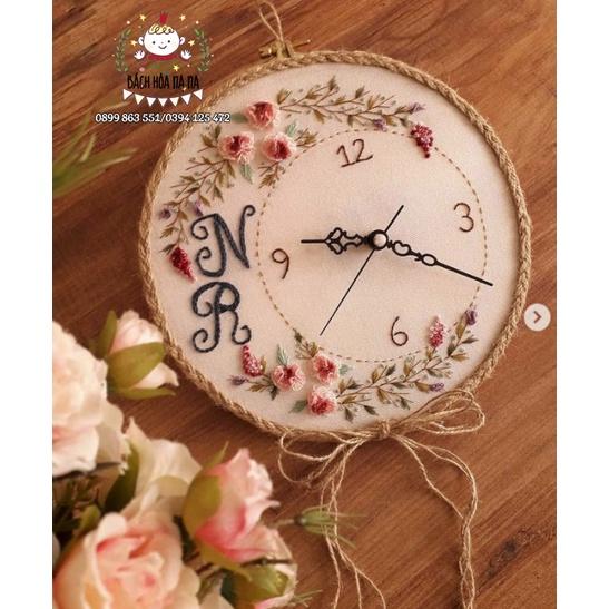 (Có Sẵn) 2021 DIY Bộ Kit tự làm Đồng hồ vintage -  kit thêu tay Đồng hồ thủ công đầy đủ dụng cụ - Nana Shop Handmade