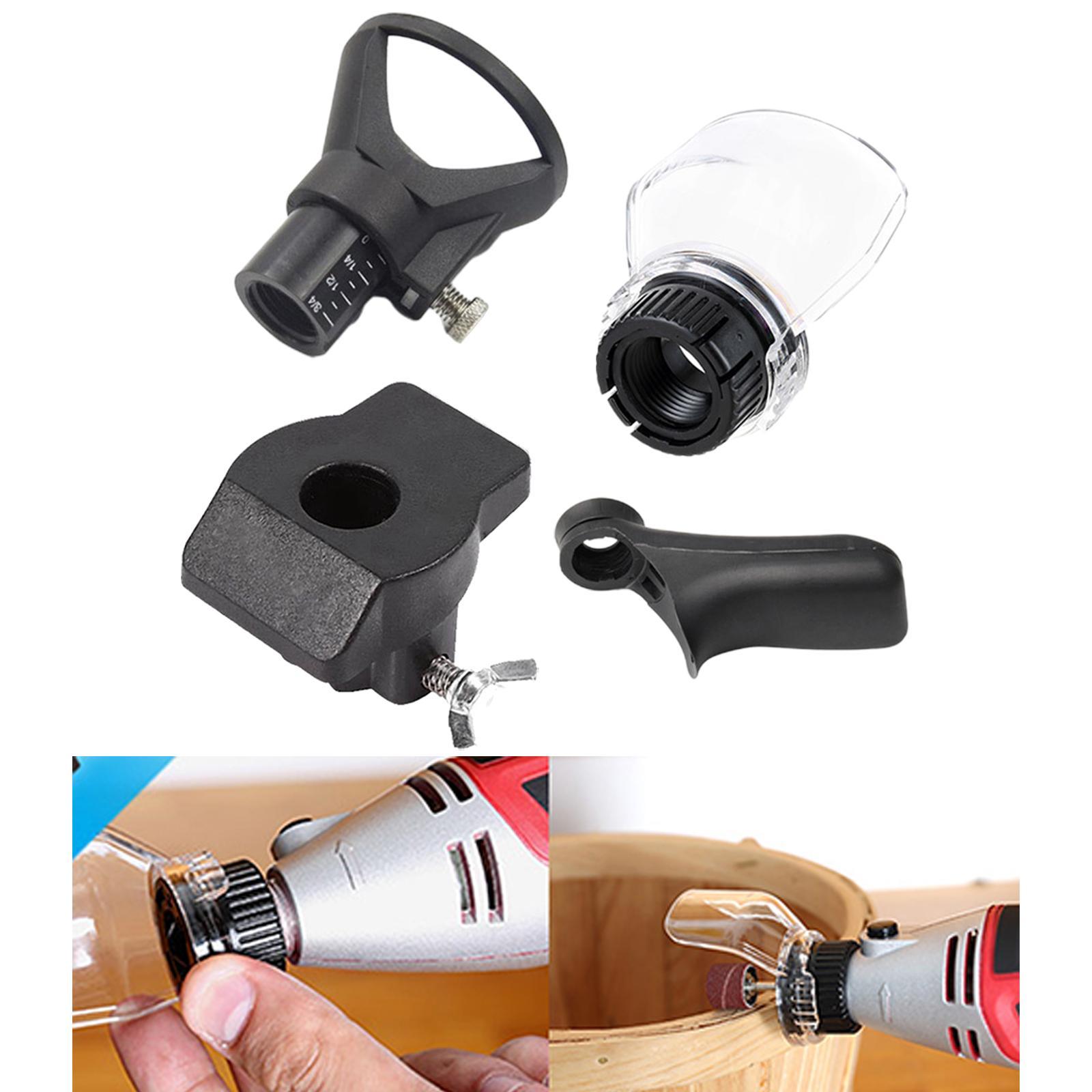4Pcs Rotary Power Tool Kit Carving Attachment Grip Handle Grinding Set