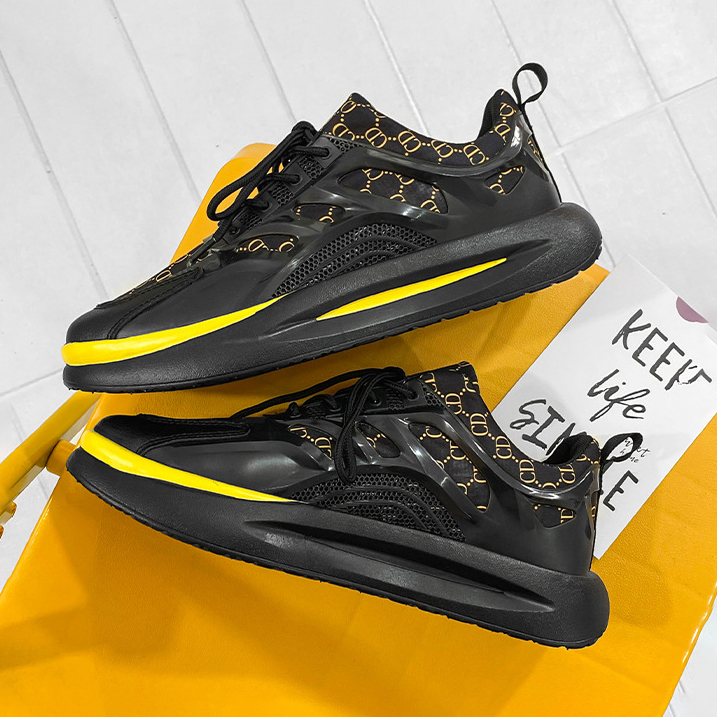 Giày Thể Thao Nam MENDO - Giày Sneaker Màu Đen - Màu Trắng , Phối đồ thời trang cực chất - G5558