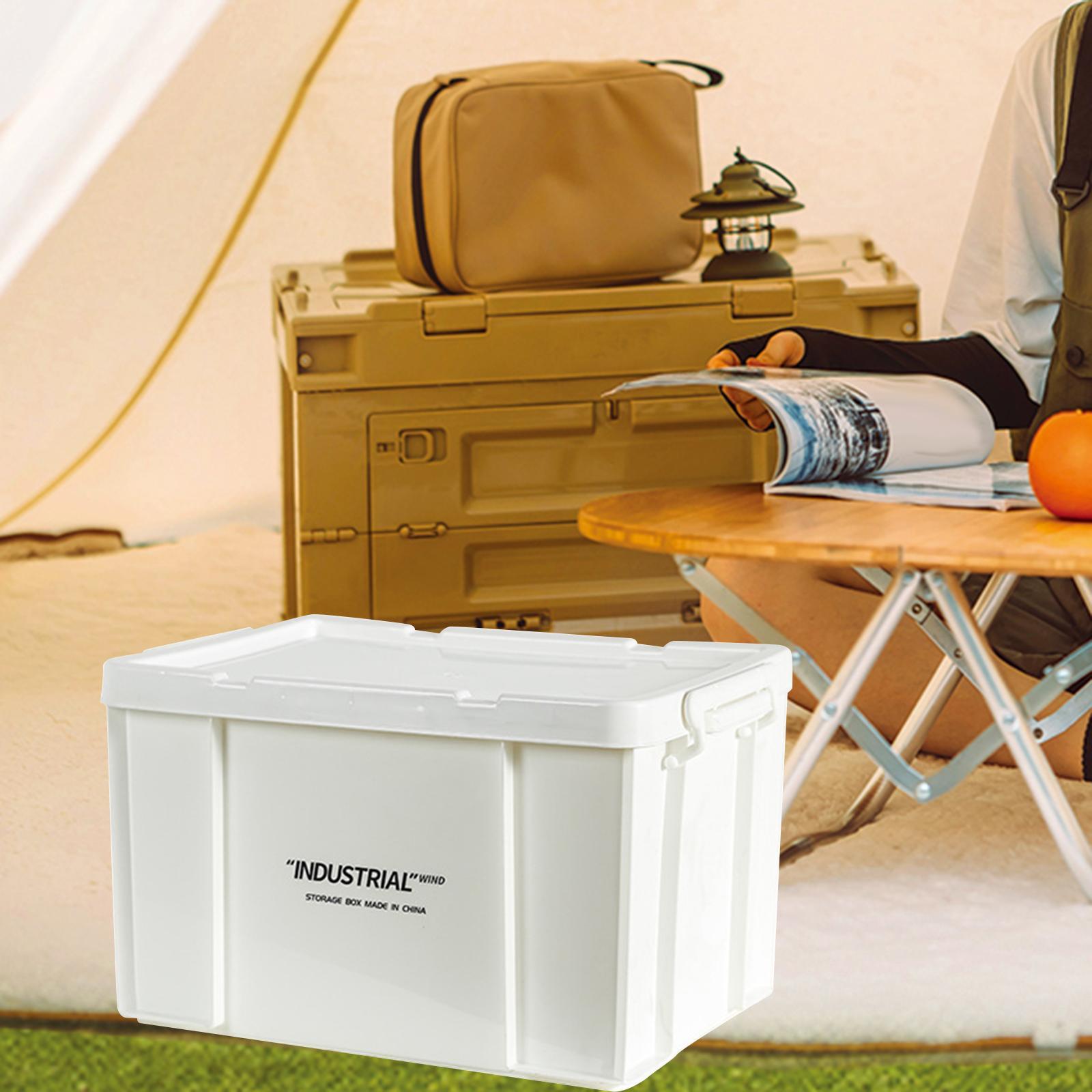 Camping Storage Box Organizer Multipurpose Durable Space Saving with Lid Storage Container Storage Bin for Fishing Home Closet Garage Hiking
