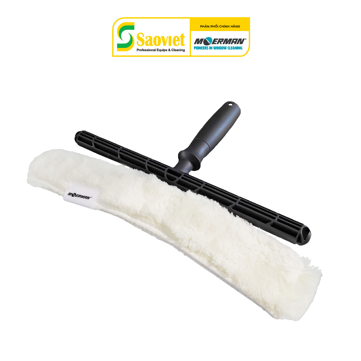 Dụng cụ lau kính Moerman dòng Mono T-bar 35cm/45cm kèm bông lau microfiber cao cấp |SAOVIETCO| SKU 17778/17779/17702/17703