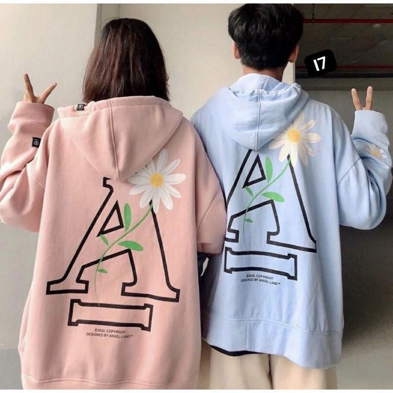 Áo khoác nỉ ngoại họa tiết chữ A có nón phía sau cho nam nữ unisex || Hany Shop