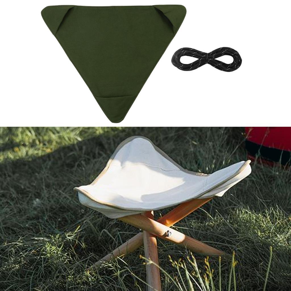 3x Folding Tripod Stool Cloth Lightweight Canvas Chair Cloth Waterproof DIY for Outdoor Travel Fishing Equipment