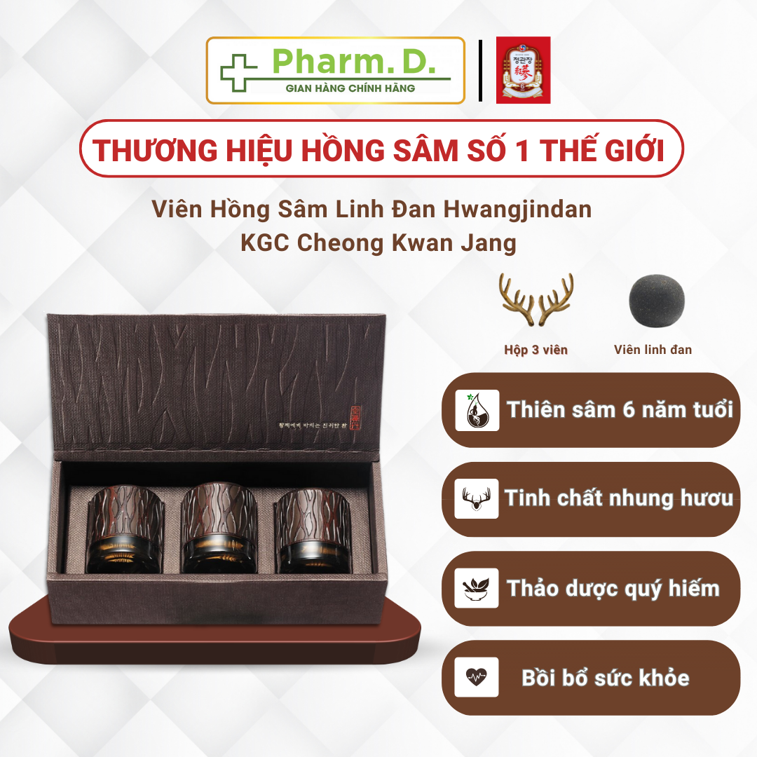 Viên Hồng Sâm Linh Đan Hwangjindan KGC Cheong Kwan Jang