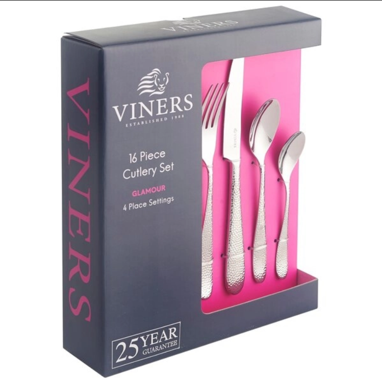 Viners - Bộ dao muống nĩa Glamour - 16 món