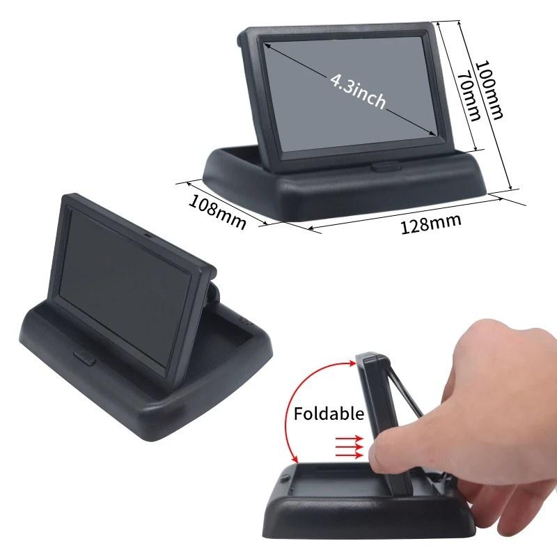 Camera Chiếu Hậu Màn Hình LCD TFT Màu Sắc 4.3" Có Thể Gập Lại Cho Xe Hơi