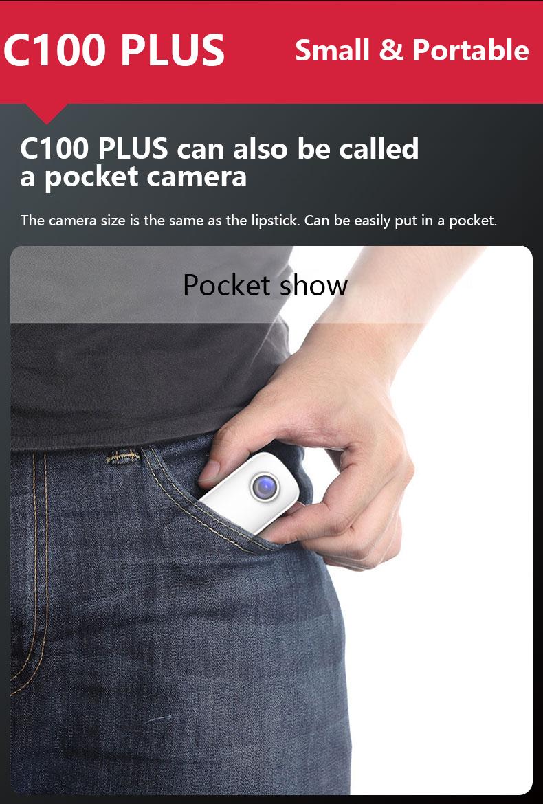 SJCAM C100plus Thumb Camera Mini 1080p30fps / 4K30fps H.265 12MP 2.4G Máy ảnh hành động thể thao chống thấm nước WiFi