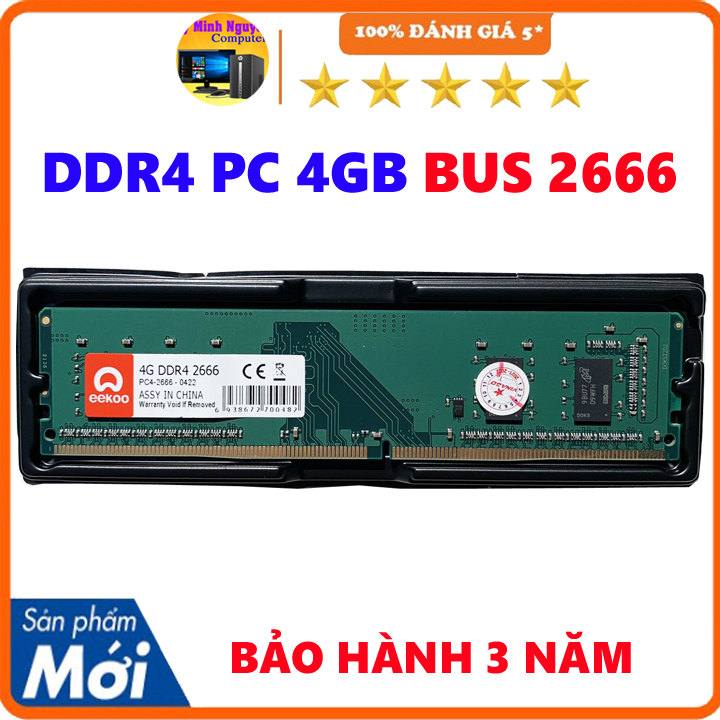 Ram PC Eekoo DDR4 4gb, DDR4 8gb bus 2666 - Hàng chính hãng