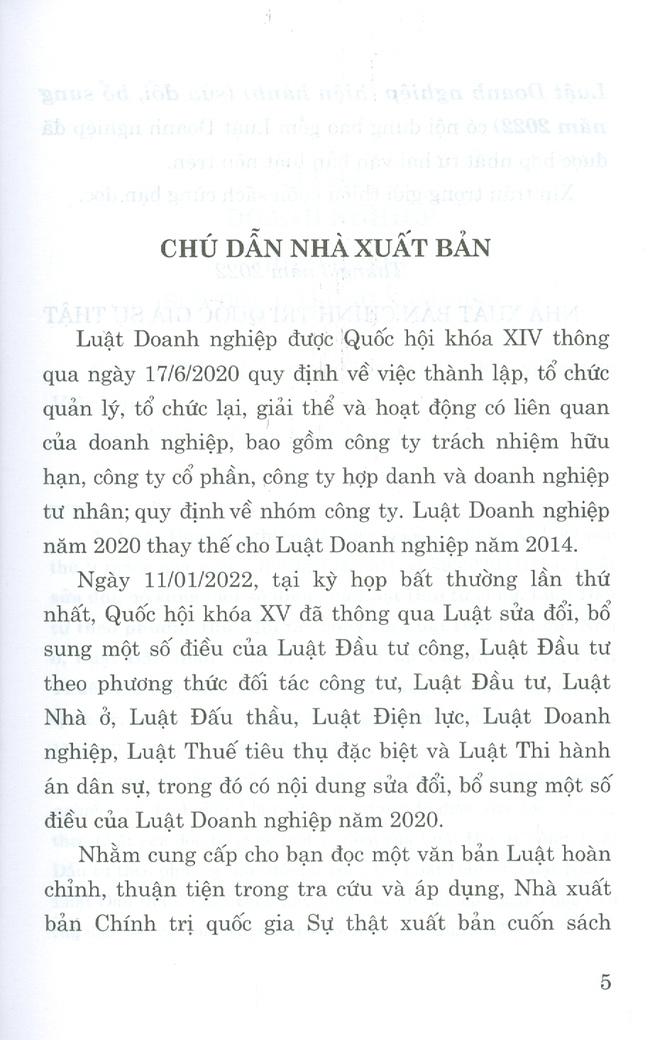 Luật Doanh Nghiệp (Hiện Hành) (Sửa Đổi, Bổ Sung Năm 2022)