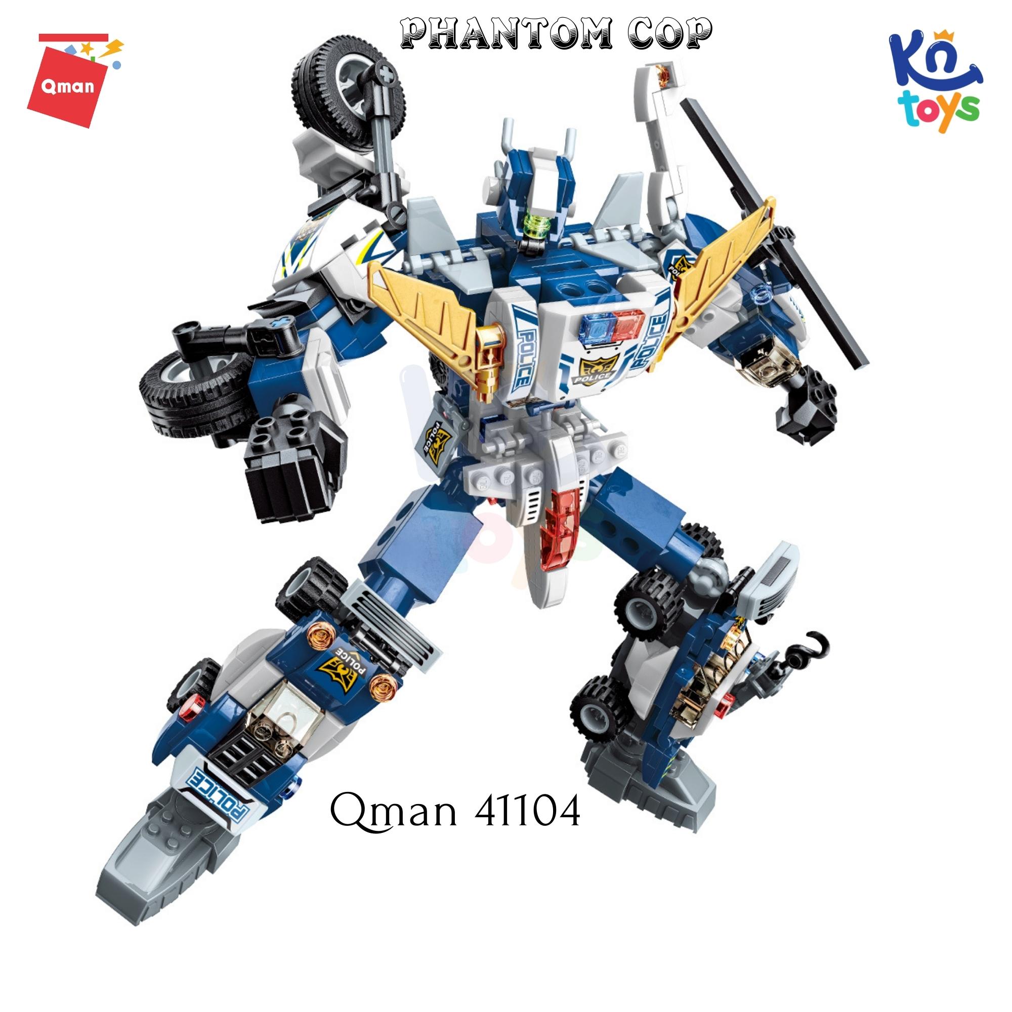 Đồ chơi xếp hình, lắp ráp lego Qman 41104 – Cảnh sát biến hình (453 mảnh ghép)